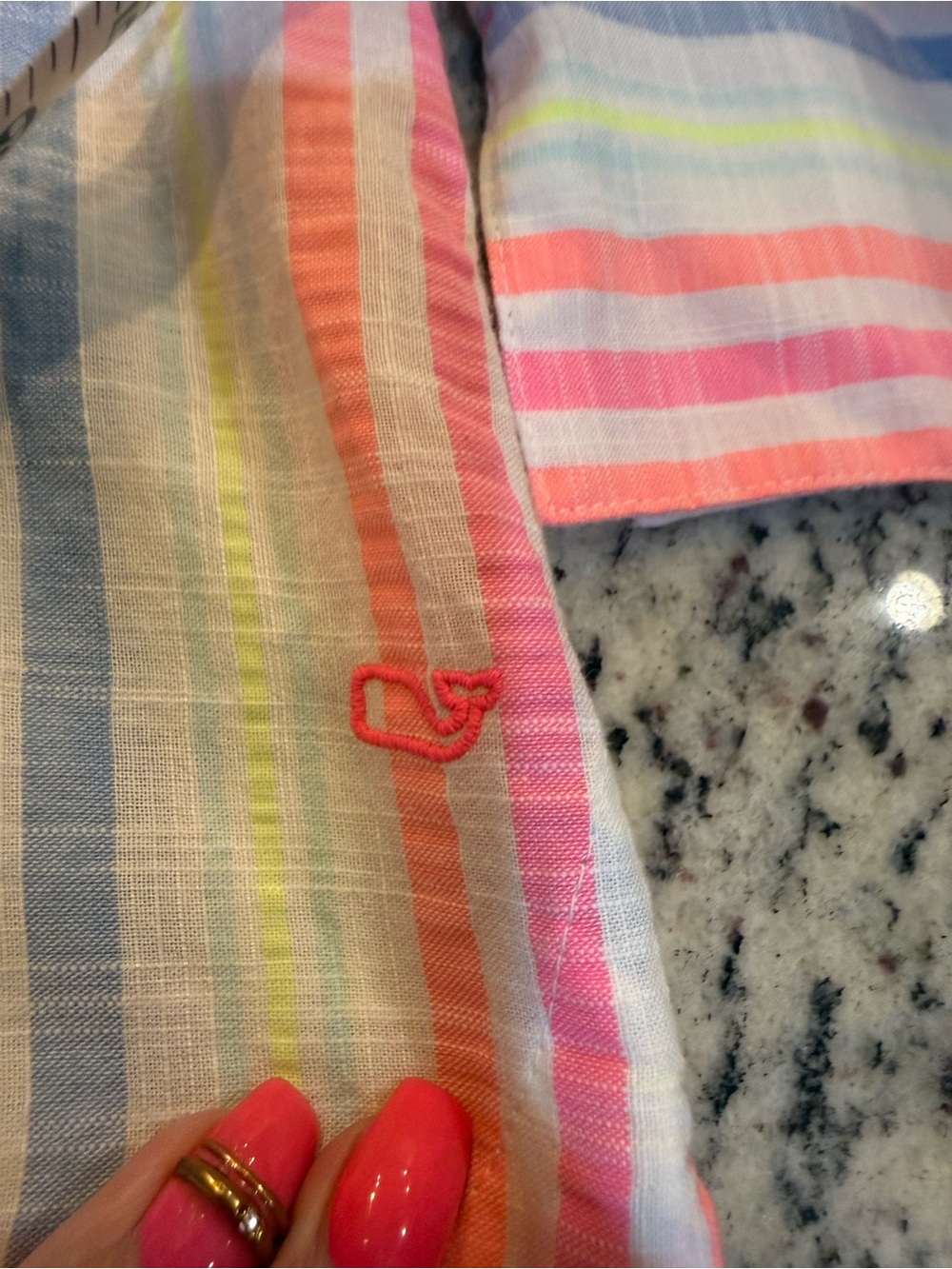 Vineyard Vines Striped Tunic Top - Pink, Blue, Yellow & Cream - Picture 4 of 8